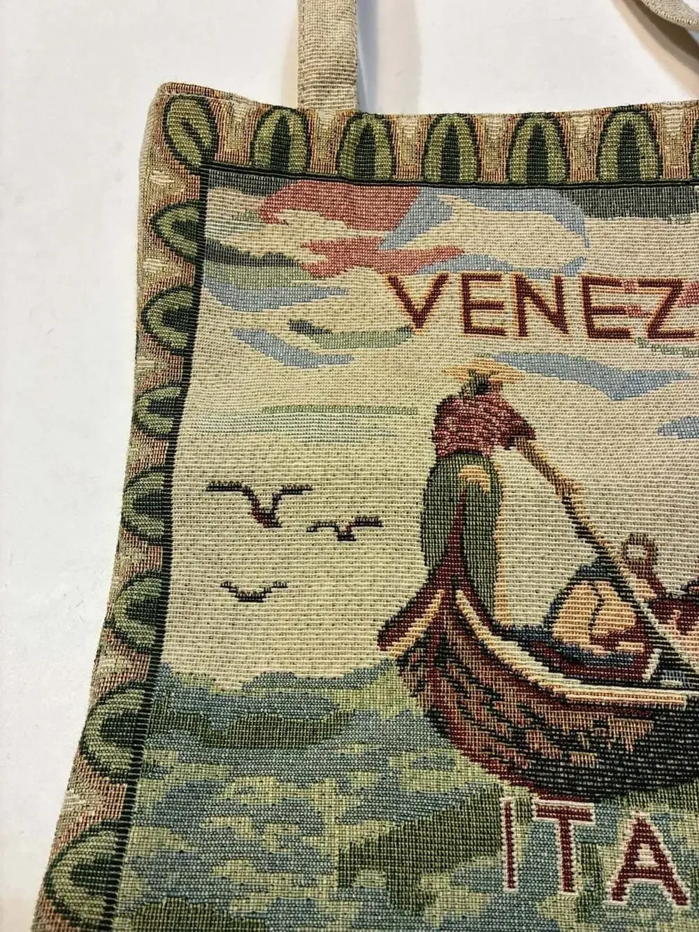 Venezia Italia Gondola Scene Tapestry Tote Bag